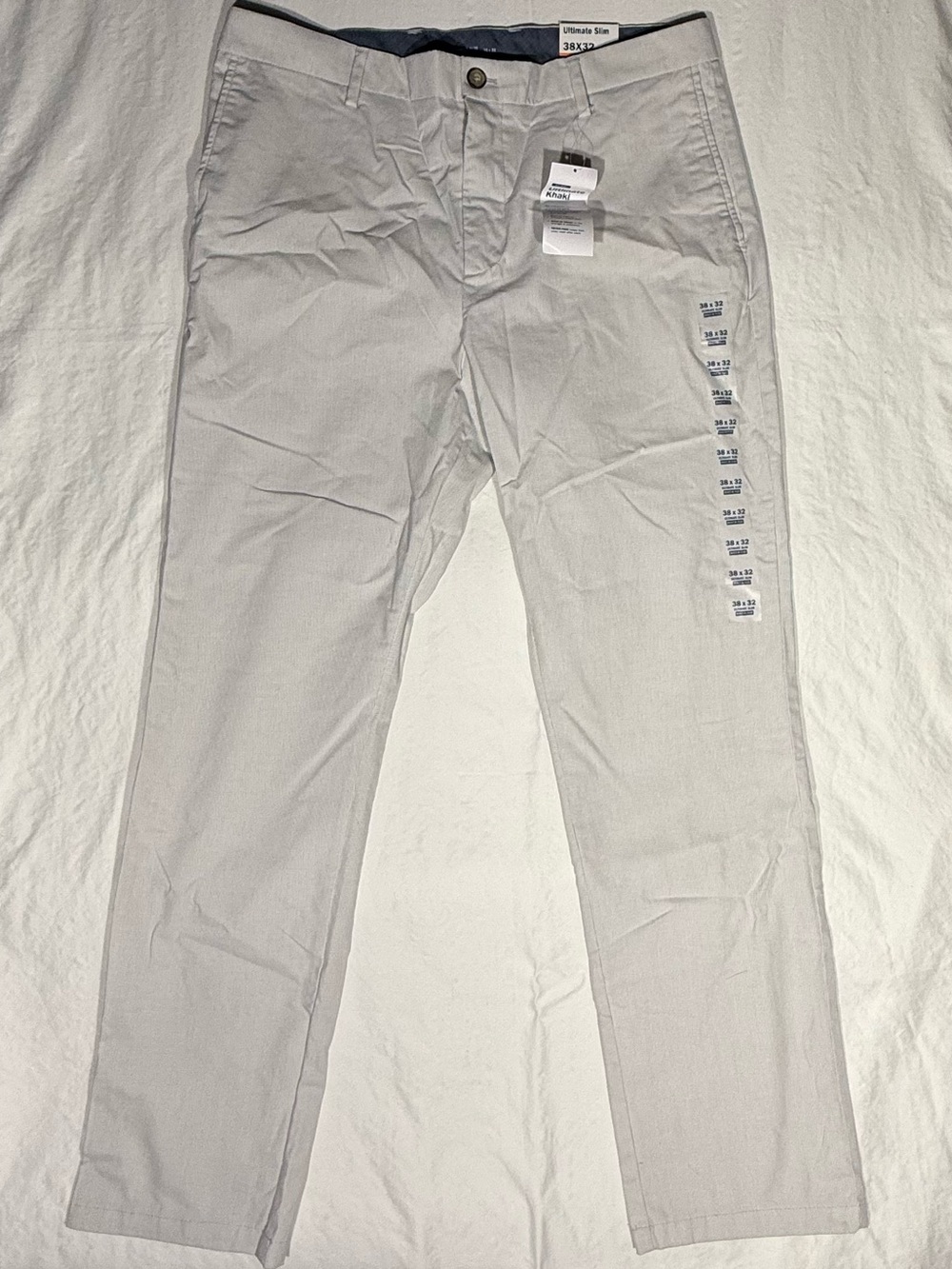 Old Navy Men's Light Gray Stretch Chino Pants